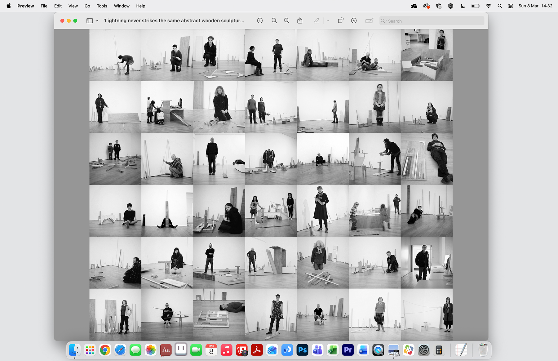 Lightning never strikes the same abstract wooden sculpture twice